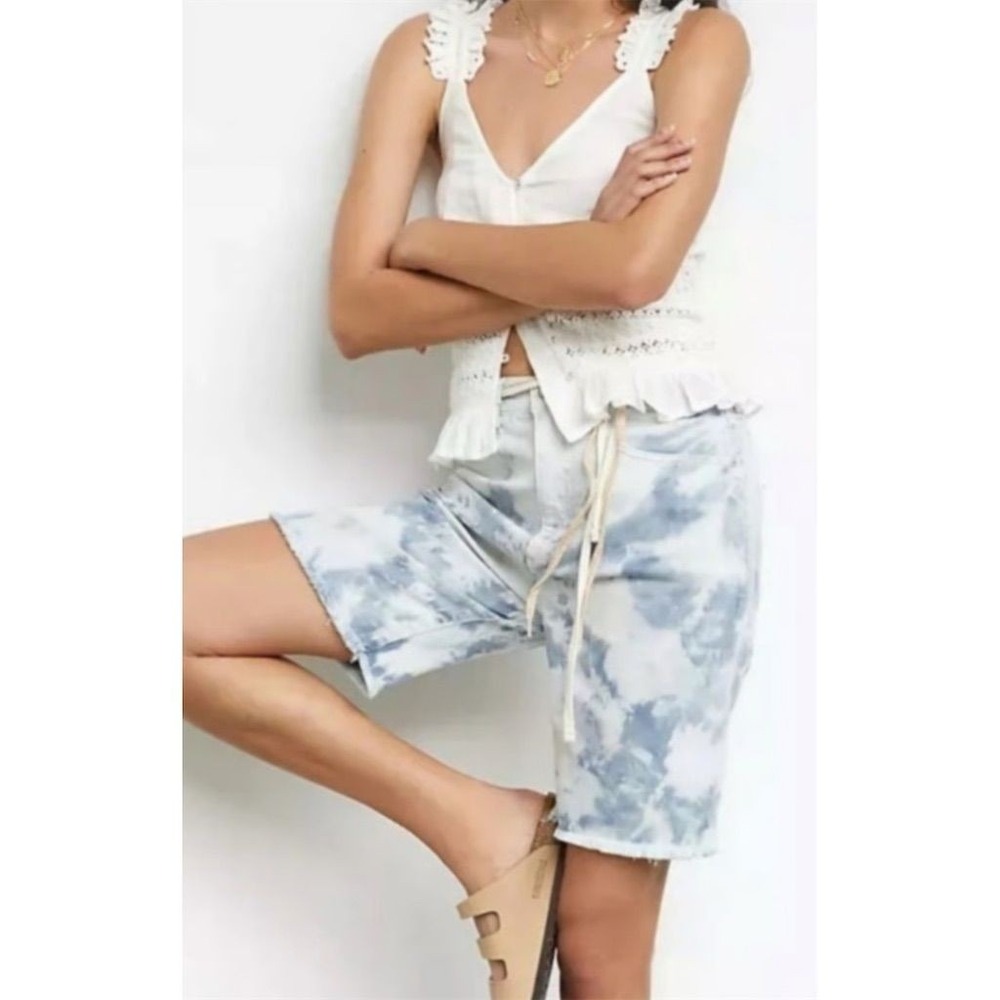 Pilcro Anthropologie Women's High Rise Tie-Dye Bermuda Shorts Size 26